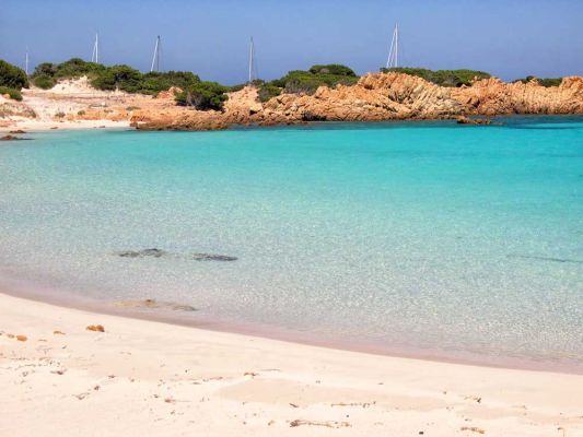 La famosa spiaggia rosa